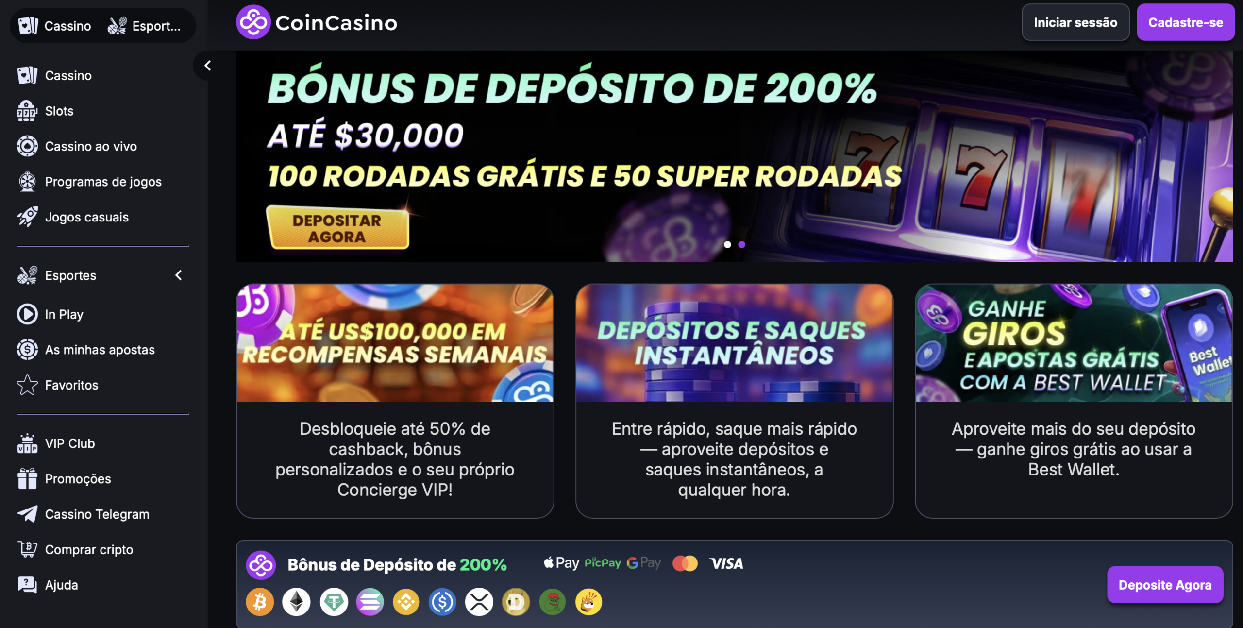 Melhores cassinos online - CoinCasino